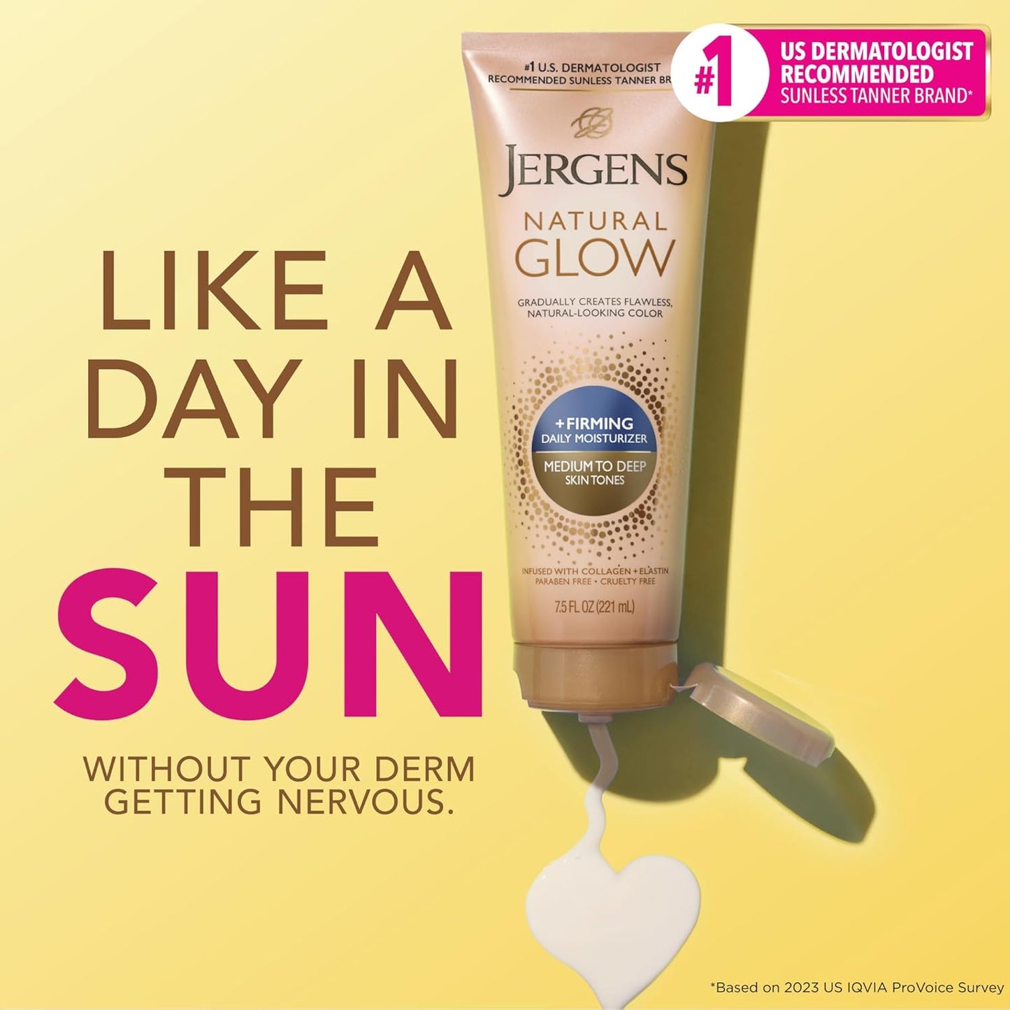 Jergens Natural Glow + Firming Daily Moisturizer Medium to Tan Skin Tones 7.5oz