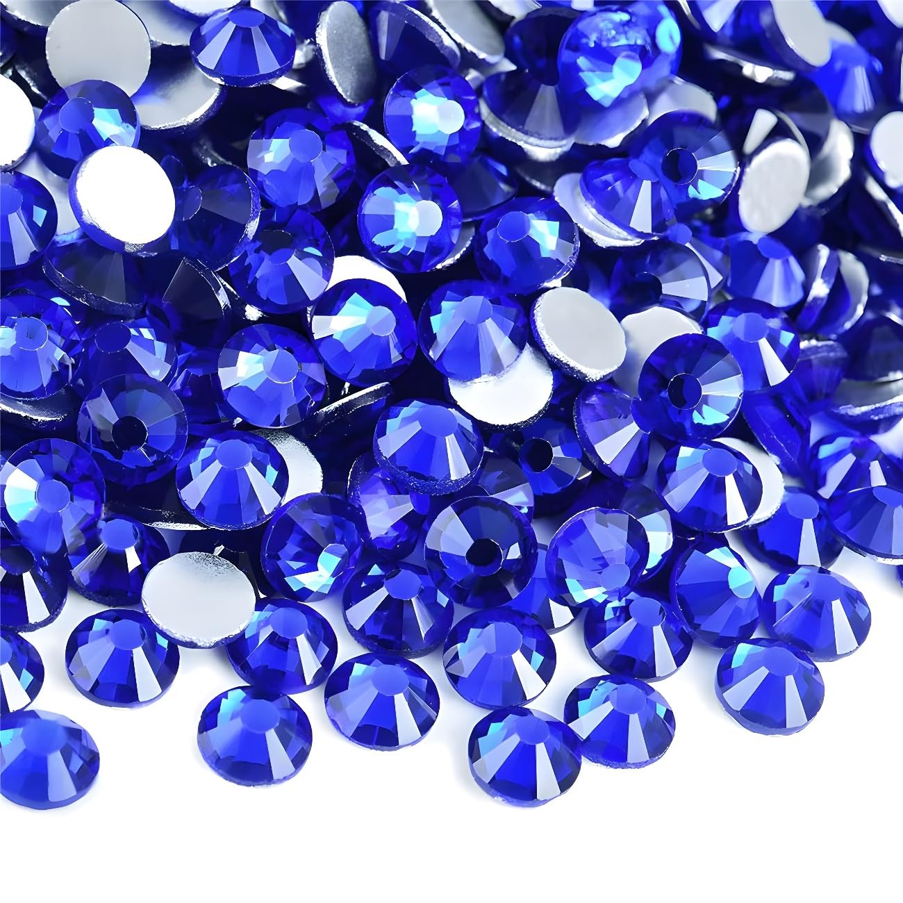 Flatback Rhinestones Round Gems for Nails Art and Crafts 4000Pcs SS6 2mm Glitter Crystals Stone DIY Bags Clothes Shoes (Sapphire)