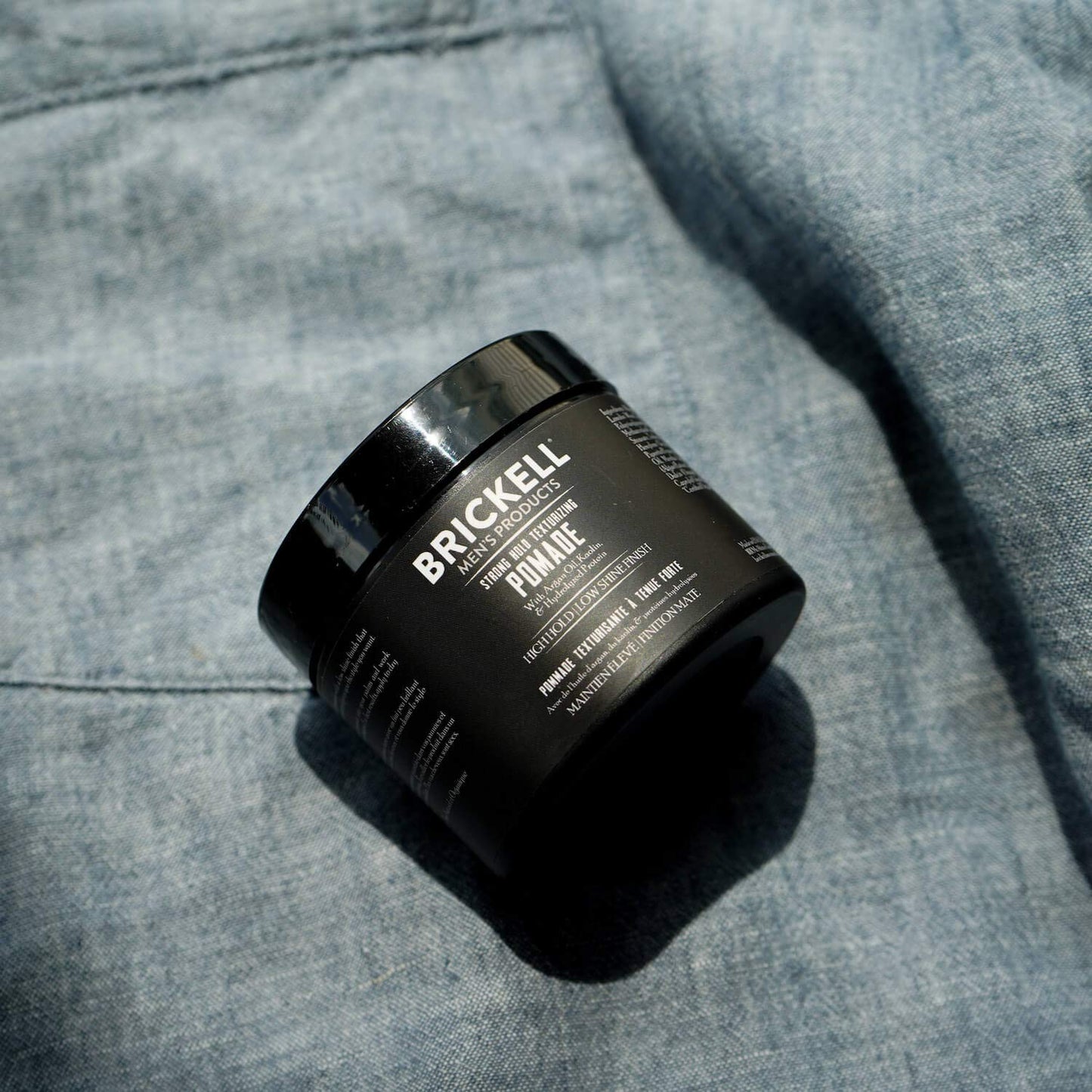 Brickell Men's Products Strong Hold Texturizing Pomade For Men, Natural and Organic, Pliable Hair Styling Fiber Pomade, 2 Ounce, Scented