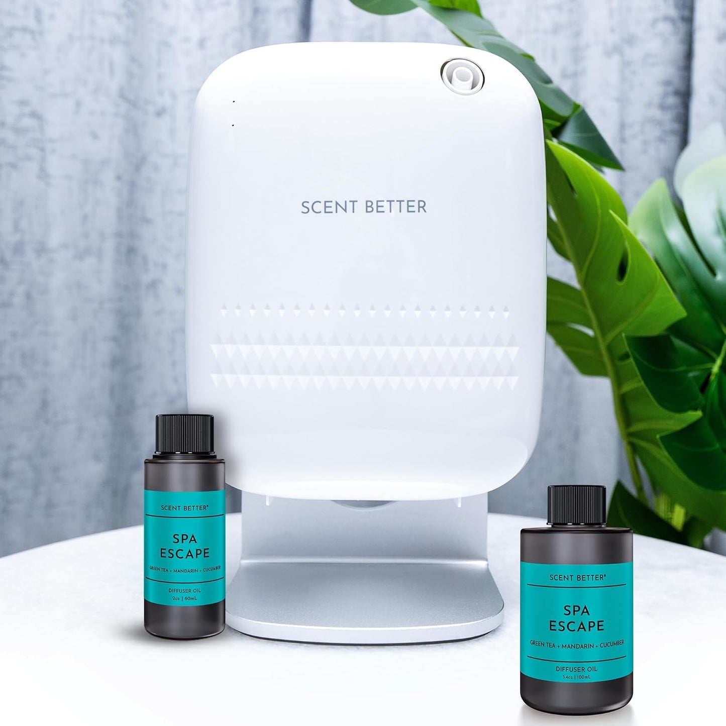 Scent Better Spa Escape Aroma Essential Oil Blend: an Aromatherapy Blend of Green Tea, Mandarin, and Cucumber for Ultrasonic Diffusers & Nebulizers (2 Fl Oz, 60 mL)