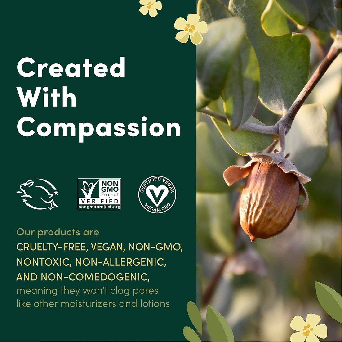 HobaCare Pure Jojoba Oil for Skin Care, Hair, Beard, Scalp Massage - 100% Unrefined Carrier Oil for Diluting Essential Oils - Natural, Hexane Free, Cruelty-Free, Long Shelf Life (16 oz)