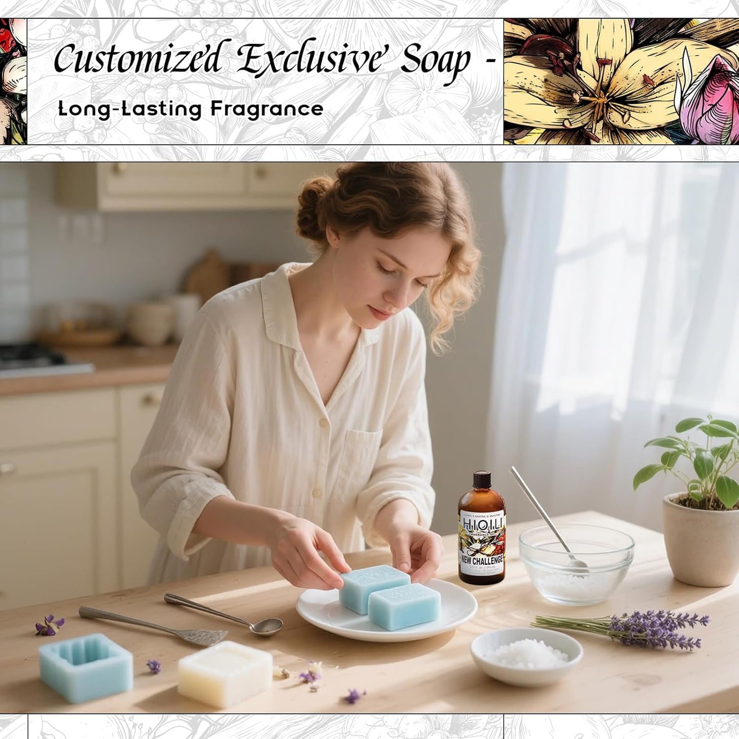 HIQILI New Challenge Fragrance Oil for Diffuser, Inspired by L.Coste Cha-llenge R-Fresh, Candle & Soap Making, Hotel Collection, Long-Lasting Scent - 5.07 Fl Oz