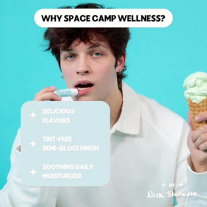 Wellness Jumbo Lip Balm - Frosted Mint Organic Flavored Balm (2 Pack)