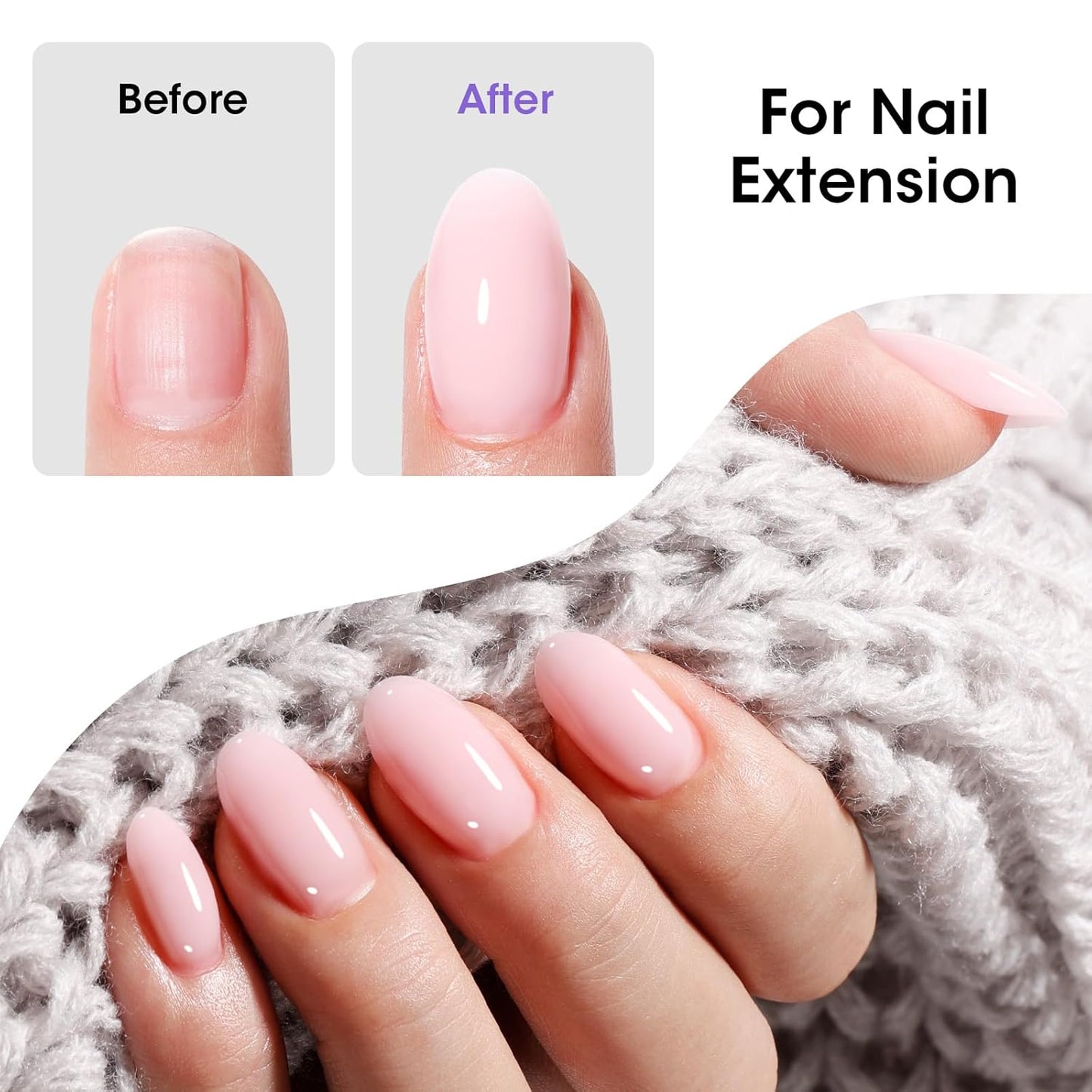 GELLEN 100ml Builder Gel for Nails Nude, Pink Strengthener Gel Color Hard Builder, Nail Apex Building Soak off Long Lasting U V Nail Gel