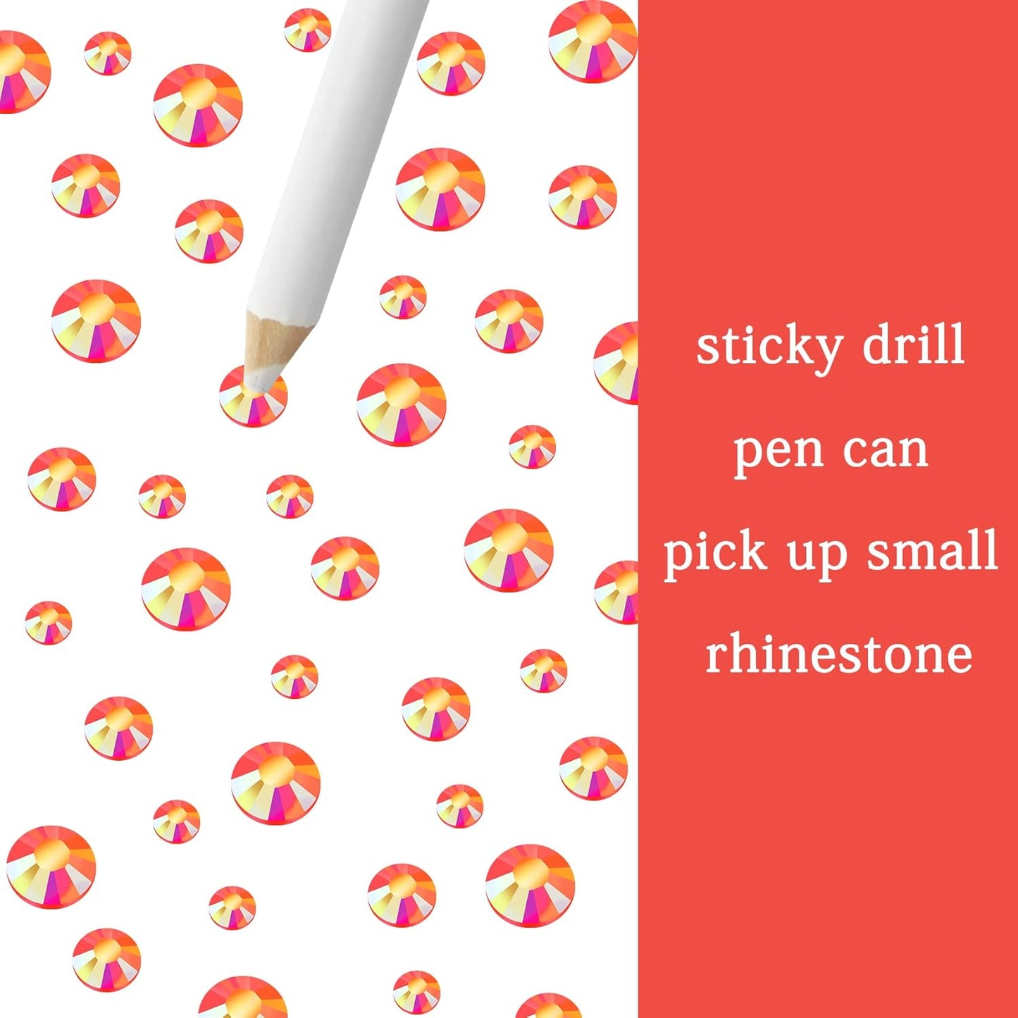 Multi Size 3mm 4mm 5mm Rhinestones Set for Nails Crafts Transparent Peach Non Hotfix Rhinestones Nail Gems Rhinestone Jelly AB&Round Flat Back Resin Rhinestone for Makeup Clothes Shoes Eyes Bottles