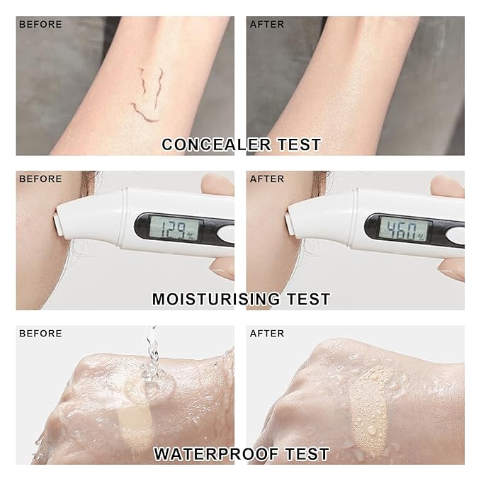 Mushroom Head Air Cushion CC Cream BB Cream Foundation Makeup Moisturizing CC Cream Liquid Foundation, Concealer Lasting Makeup Foundation Even Skin Tone Makeup Base Primer (#05 Wheat)