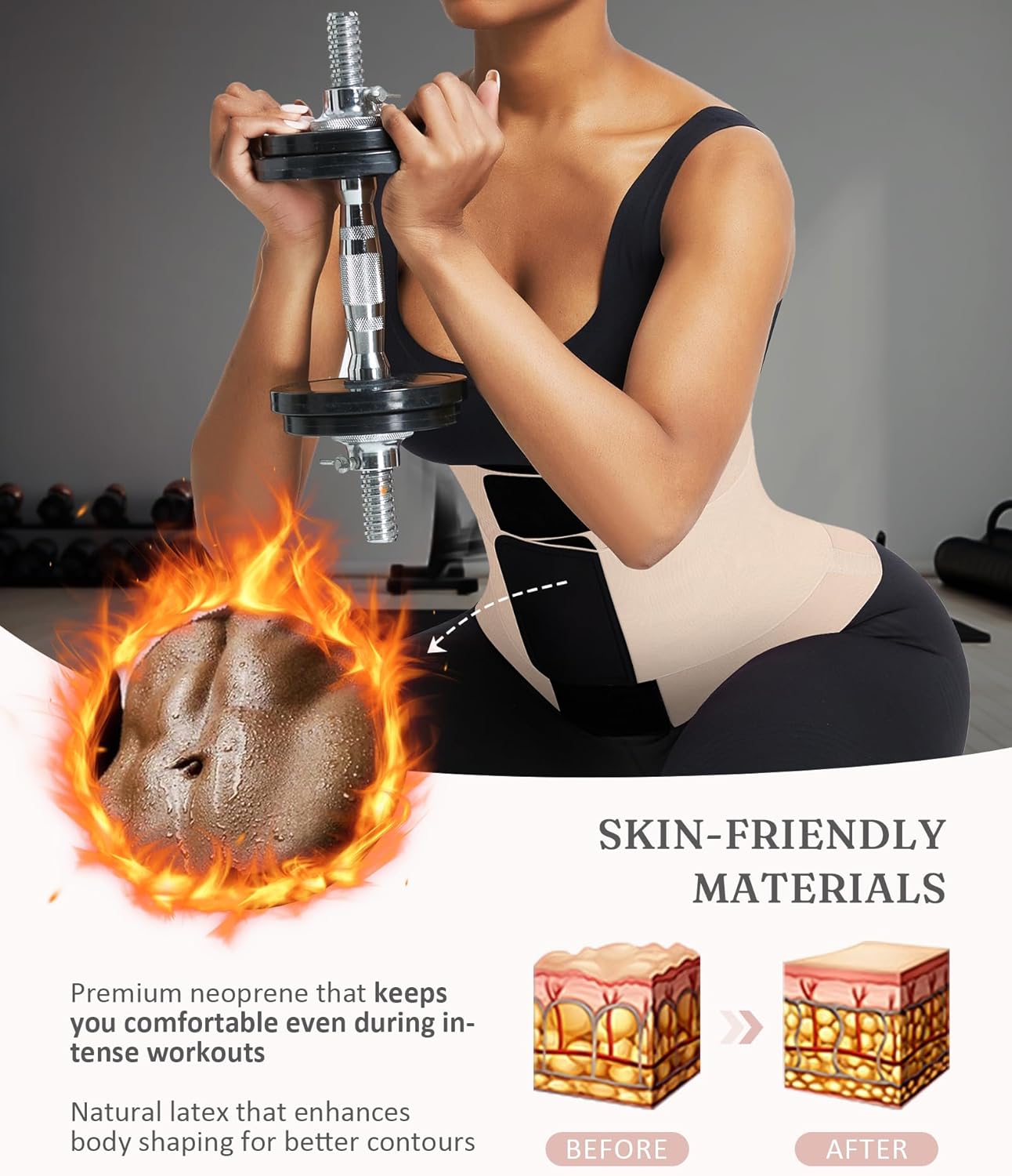 FeelinGirl Waist Trainer Long Torso Waist Cincher Trimmer Ab Belt Tummy Control Body Shaper Triple Wrap Women and Men