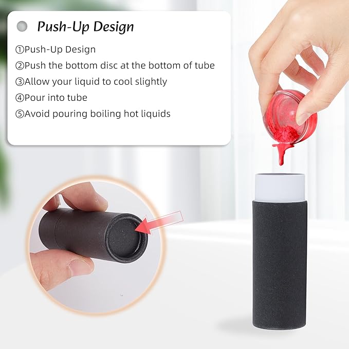 NICENEEDED 10 Pcs Paperboard Lip Balm Tubes, Paper Lipstick Tube, Cardboard Empty Lip Gloss Container Solid Perfume Tube Cosmetic Box for DIY Lip Gloss Balm Chapstick