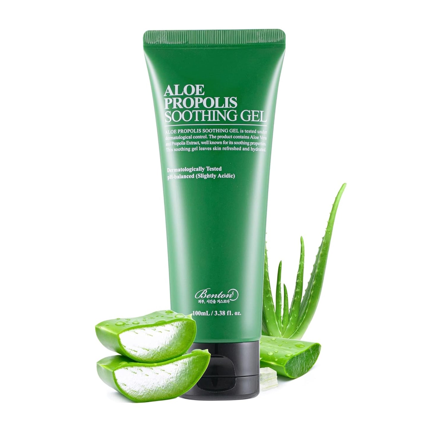 BENTON Aloe Propolis Soothing Gel 3.38 fl oz | Aloe Vera Gel for Sunburn Relief | Aloe Vera Gel for Travel Size | Aloe Vera Gel Moisturizer for Face | Aloe Gel for Face After Sun | Organic Aloe Vera