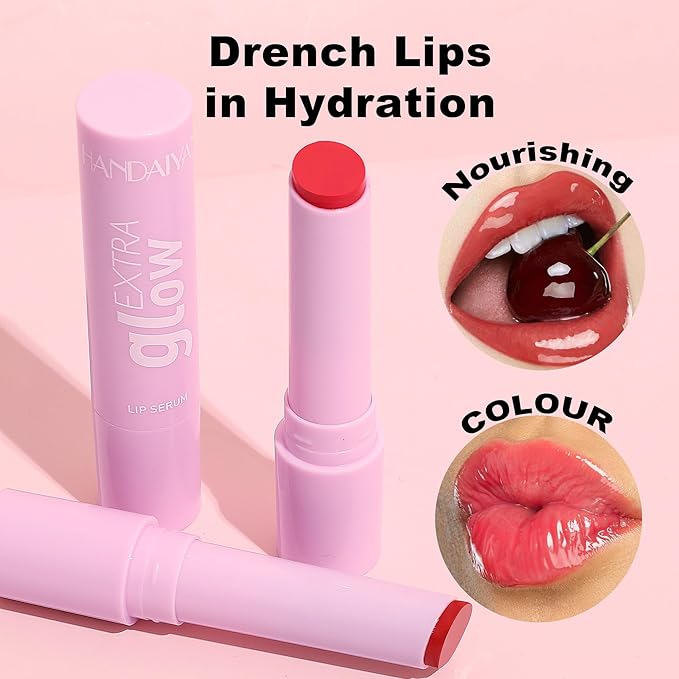 MUESCHER Glow Lip Balm Plumping Moisturizing Lip Balm For Dry Cracked Lips, Moisturizer Nourishing Lip Balm Lip Care Vegan Tinted Lip Balm, Dewy Glassy Lip Balm Shine Lips Plumper Jelly Lipstick(05#)