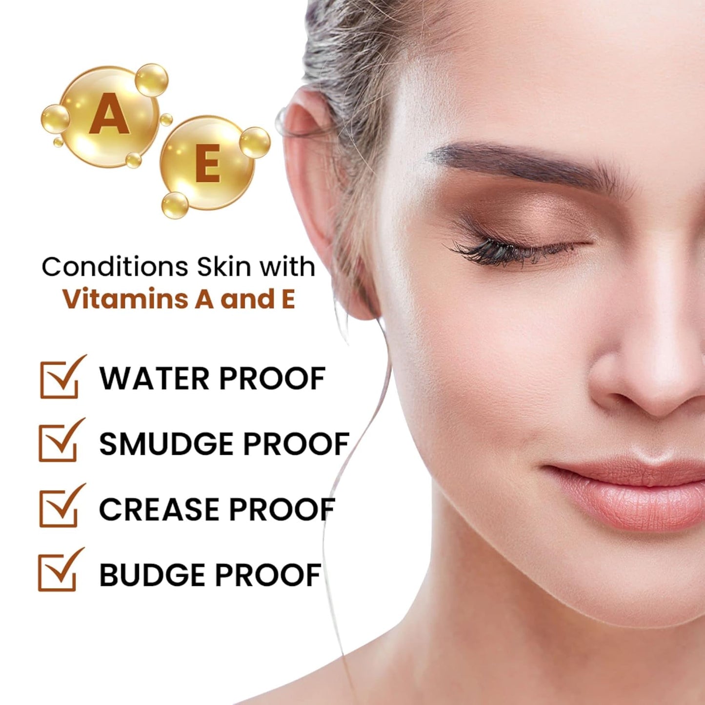 Mommy Makeup Any Wear Creme Eyeshadow - Waterproof, Crease-Proof, Long Lasting, High Pigment, Oil-free - Cream to Powder for Eyes, Cheeks & Lips (Golden Apricot)