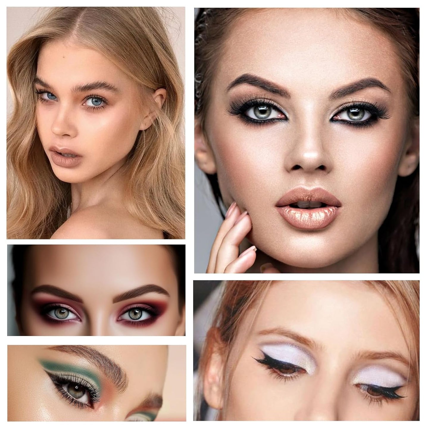 Single Off White Eyeshadow, Pressed Powder Matte Beige Eye-Shadow Palette Make-up, Blendable Long Lasting High Pigment Off White Eye Makeup Halloween Eye Paint & Face Body Paint