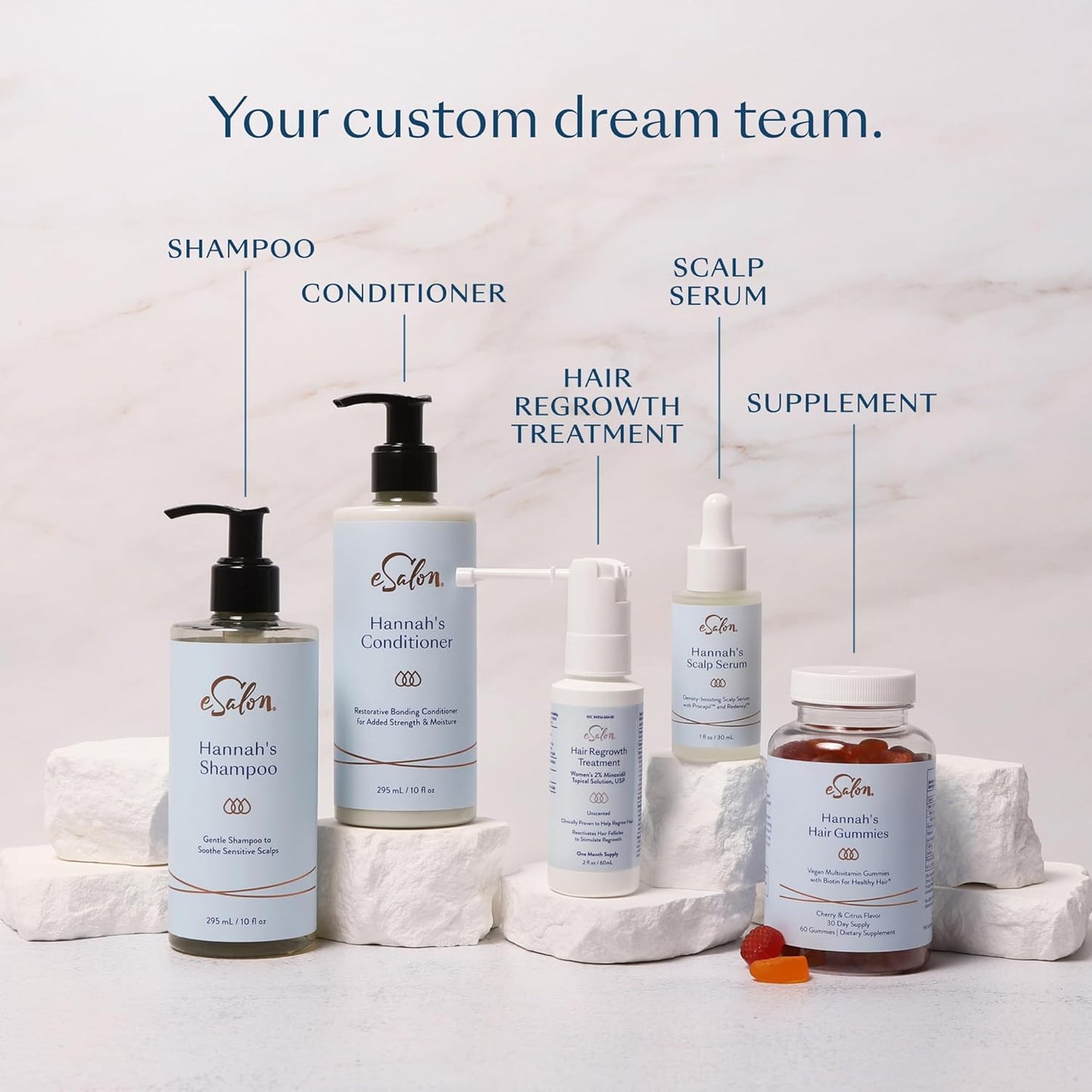 eSalon Scalp Calming Shampoo, Gentle Formula with Allantoin and Black Tea Ferment, 10 fl oz