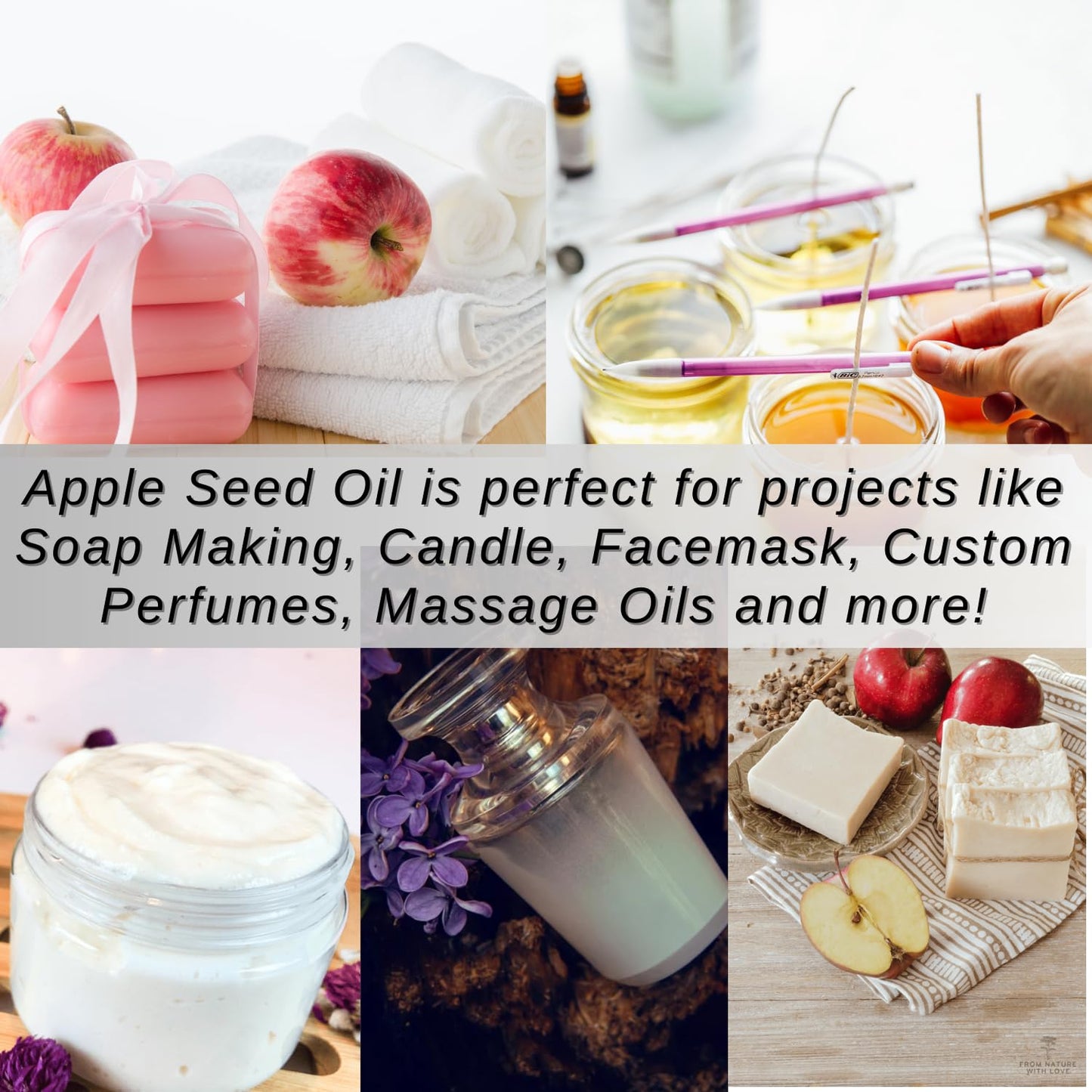 Naturevibe Botanicals Apple Oil 32 Ounces | 100% Pure and Natural | Great for Skin Care and Hair Care