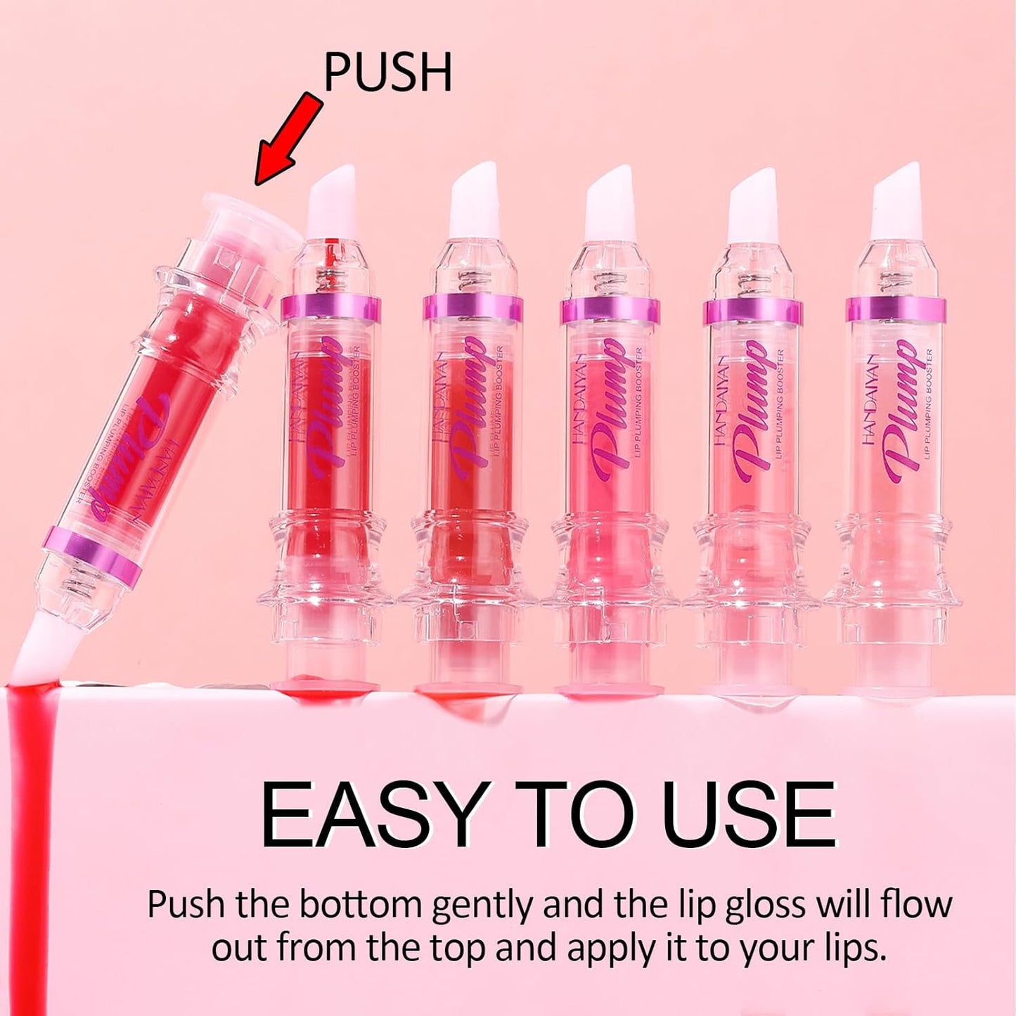 Erinde 3 Colors Lip Plumping Booster, Spicy Lip Plumper Gloss Lip Plumping Oil, Ultra-Hydrating & Nourishing Plump Lip Plumper, Glossy Finish Fuller Natural Lip Gloss for Women Girls