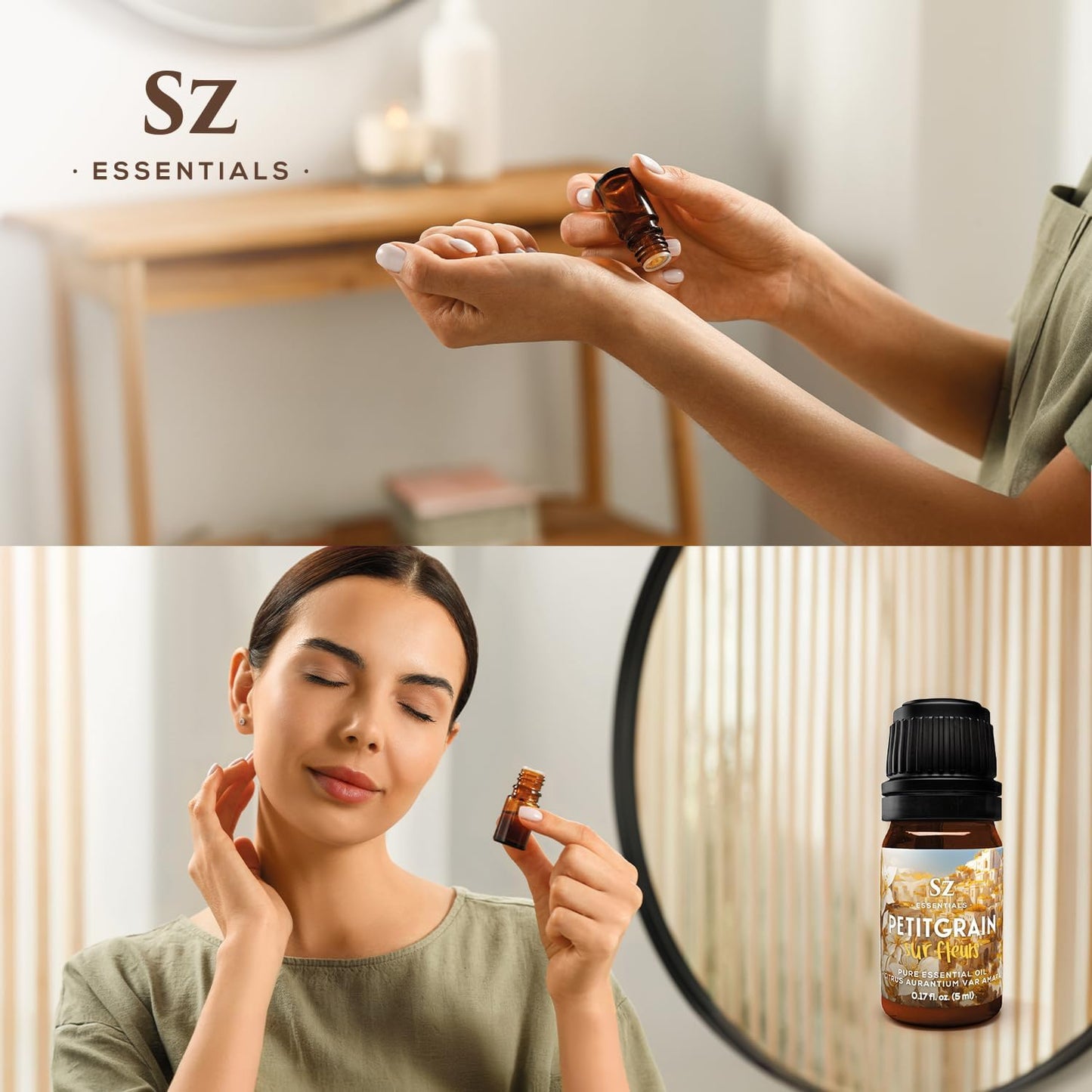 Petitgrain Sur Fleurs Essential Oil - 100% Pure and Undiluted - Extracted from Neroli-Bitter Orange Tree - Citrusy & Woody Scent with Fresh Neroli Floral Overtones - Therapeutic Grade