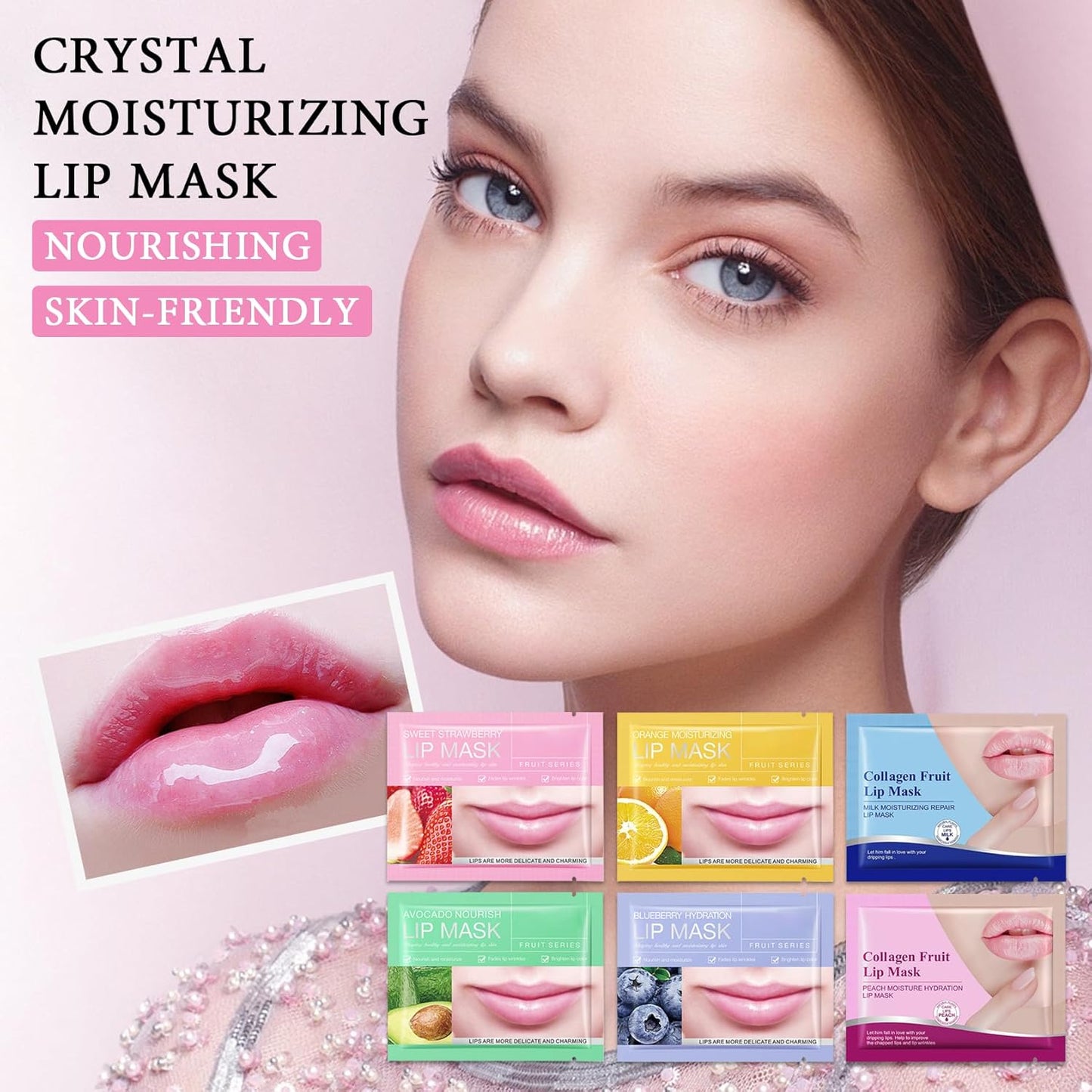 30PCS Hydrating Lip Mask,Overnight Lip Masks Bulk,Moisturizing Lip Patches Great for Dry Lips,Nourishing Lip Sleeping Mask Lip Care Kit for Women and Men