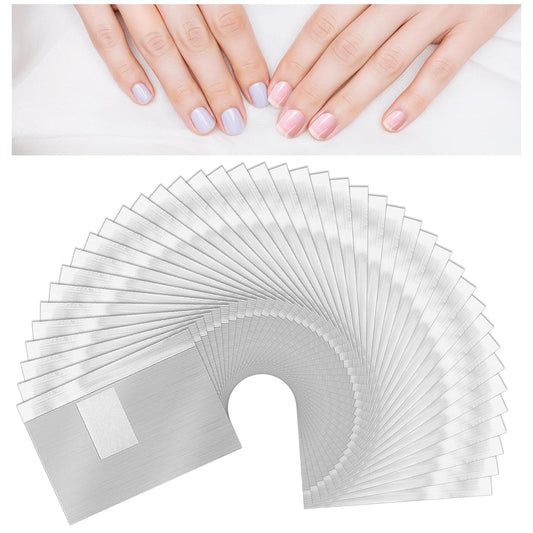 1000pcs Aluminium Foils Nails Polish Remover, Soak Off Wraps Finger Nail Gel Polish Removal Tool with 0.79x1.18inch Pre-attached Lint Free Cotton Pads