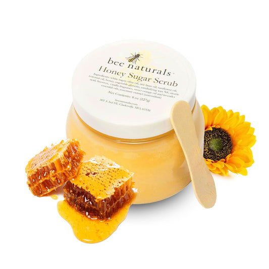 Luxurious Honey Sugar Scrub 8oz – Gentle Exfoliating Blend for Face, Body & Feet with Honey, Coconut & Essential Oils – Nourishing Moisture with Signature Vanilla Fragrance for Radiant Skin