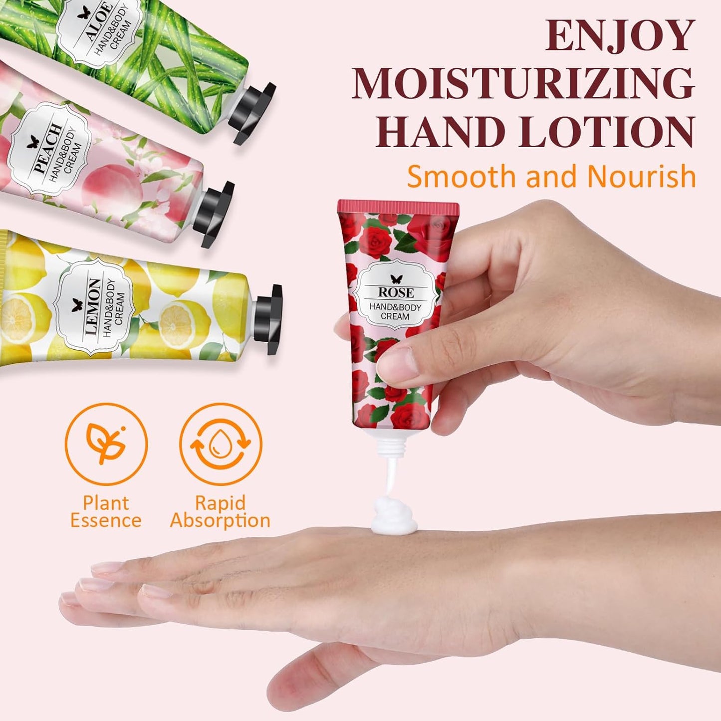VESPRO 56Pack Hand Cream Gifts Set For Women, Thank You Gifts, Bulk Hand Lotion Travel Size for Dry Cracked Hands, Mini Hand Lotion for Birthday Gifts, Bridal Shower Favors and Small Gifts for Women