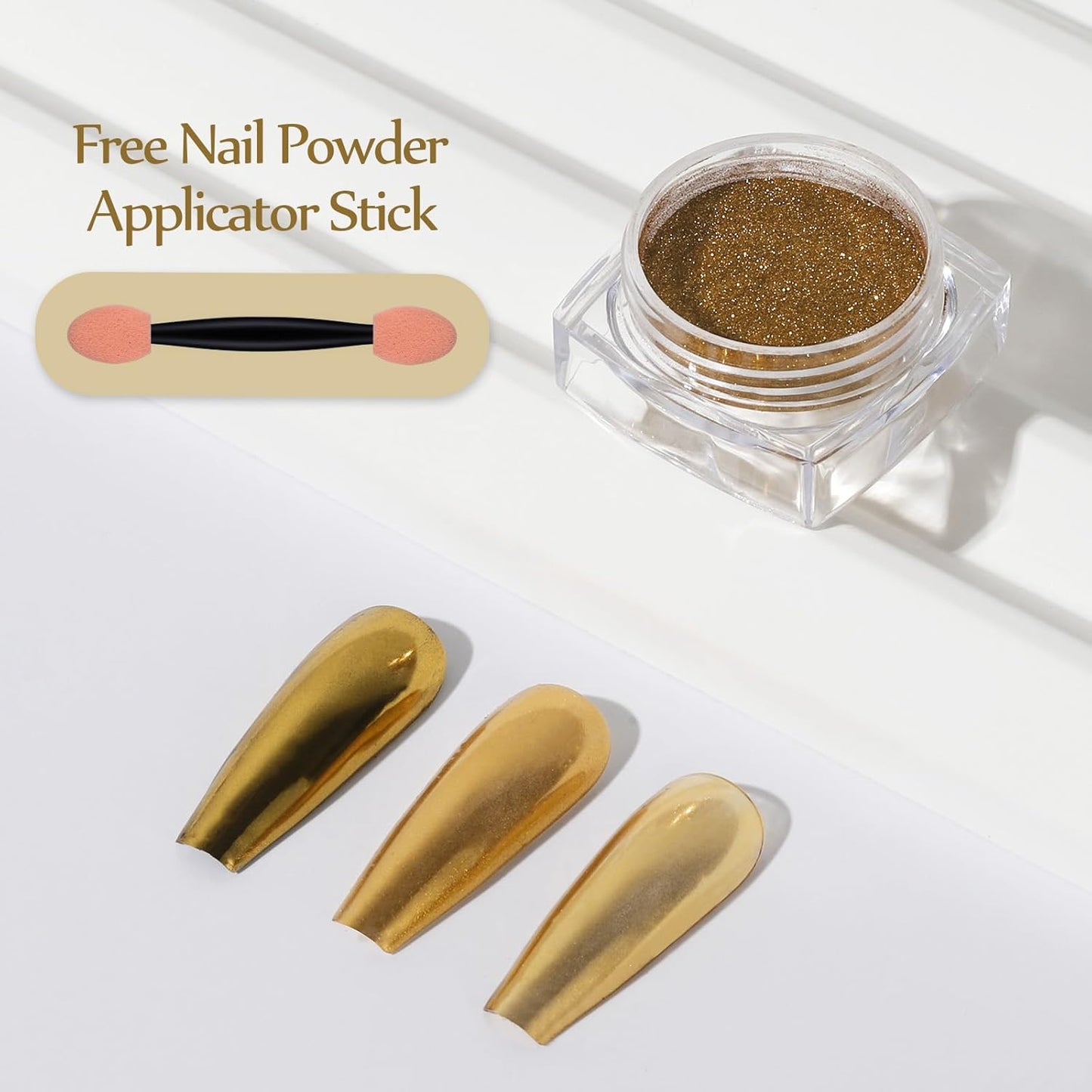 Artdone 2 Jars Chrome Nail Pearl Powder Silver and Gold, Iridescent Aurora Powder Metallic Mirror Effect Pigment Pearlescent Mermaid Pearl Dust Kit, Decoration Acrylic Resin Craft