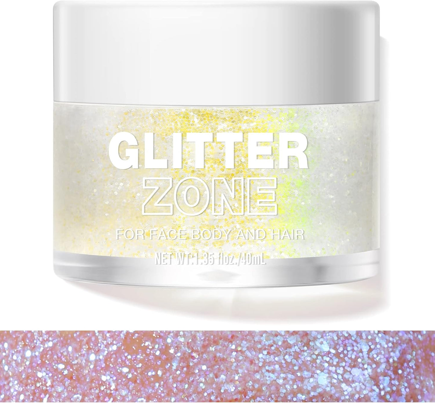 LANGMANNI Holographic Body Glitter Gel for Body, Face, Hair and Lip.Color Changing Glitter Gel Under Light. Vegan & Cruelty Free-1.35 oz (4# Sapphire Blue)