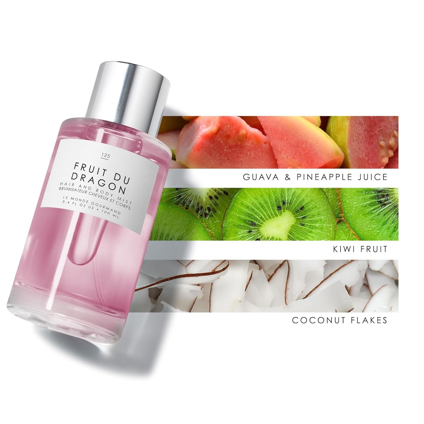 Le Monde Gourmand Fruit du Dragon Hair & Body Mist - 3.4oz (100ml) - Fruity, Coconut Fragrance Notes