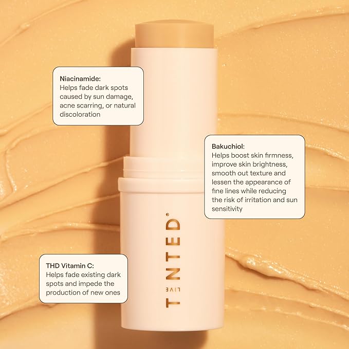 Live Tinted Hyperpigmentation Essentials Glow Up Set: Includes Mini Superhue Hyperpigmentation Serum Stick, Mini Hueguard 3-in-1 Mineral SPF 30, and Full-sized Huestick in Rise, 3-Piece Set