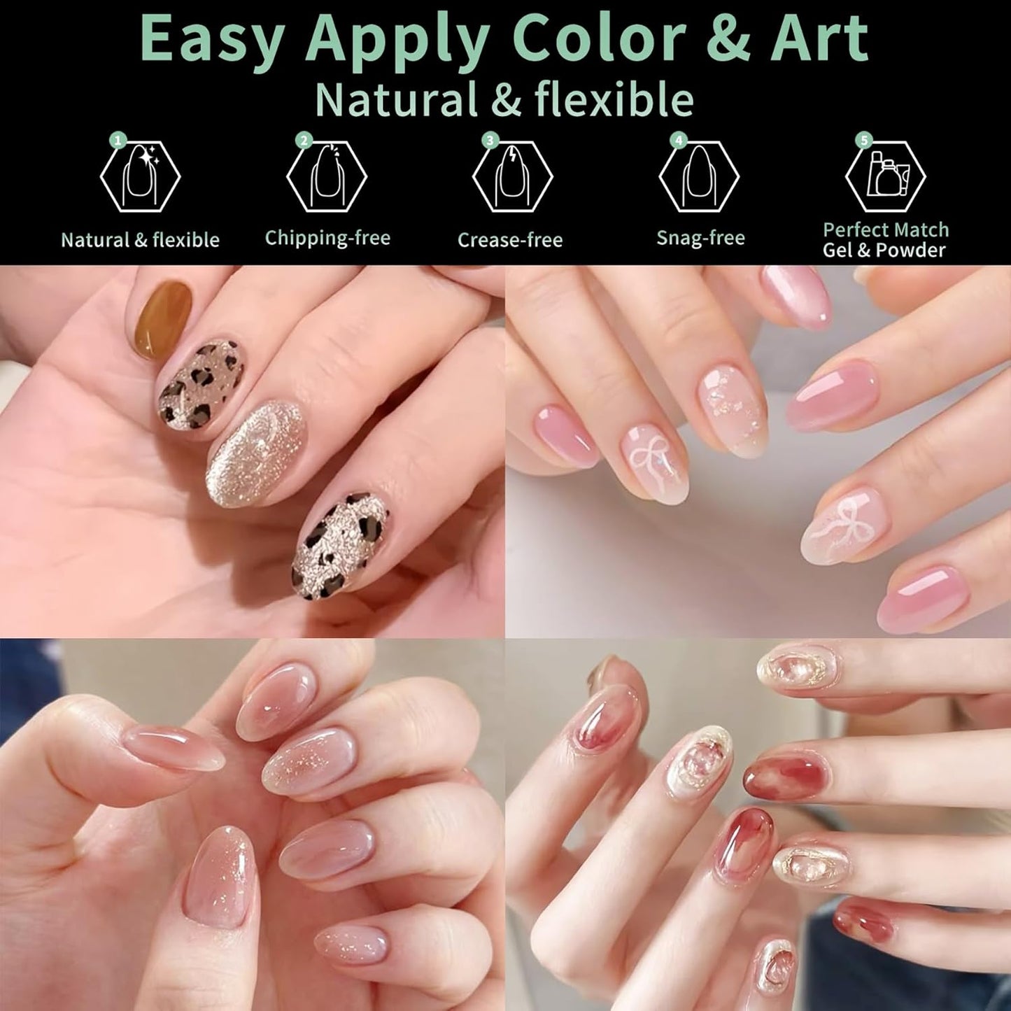 Short Round Oval Nail Tips, 216pcs Acrylic Soft Fake Nails Gel Nail Tips, Full Cover Pre-Shaped Matte Clear Press on Nails for Extension, Diy at Home Manicure 12 Sizes