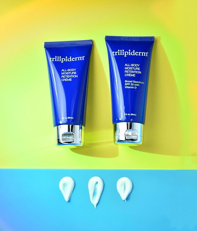 Trilipiderm Travel Size Moisturizer Sunscreen 3oz – The Stowaways Overnight, Travel Size, Getaway – Hydration for Body and Face 1 x SPF 30 Sunblock and 1 x All-Body Moisturizer