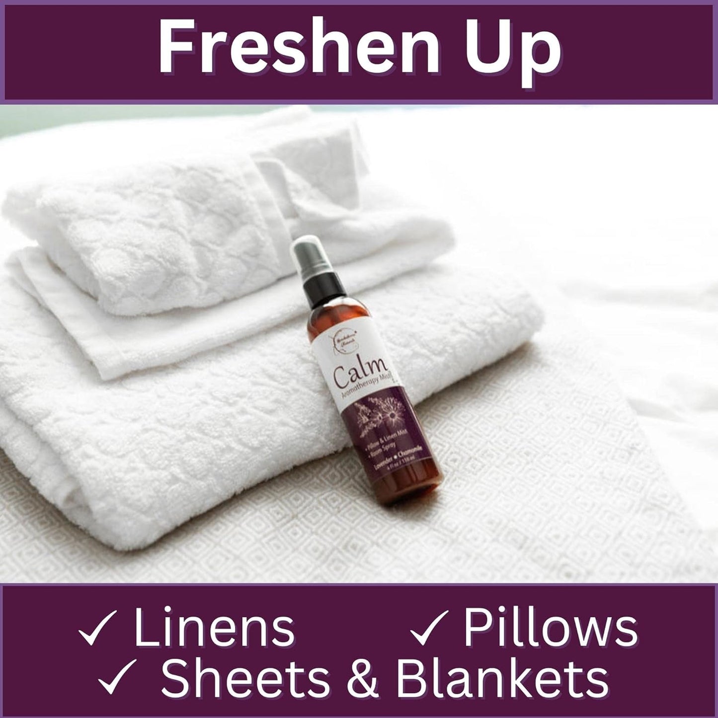 Lavender Spray Aromatherapy Mist Set of 2 – Natural Linen & Pillow Spray for Bedding, Essential Oil Room Mist with Lavender & Chamomile for relaxation & sleep by Brookethorne Naturals