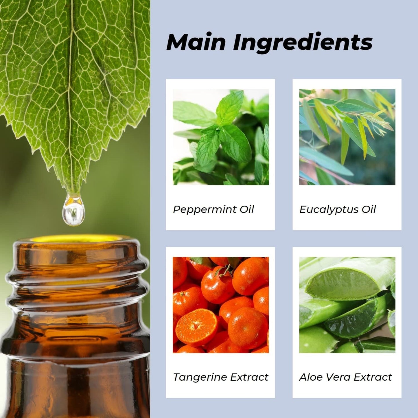 Benatu Peppermint Eucalyptus Essential Oil Blend Spray for Body and Hair, Multi-Use Natural Breathe Scent Aromatherapy Room Mist for Linen, Bedding, Fabric, Pillow, Car 4 fl oz