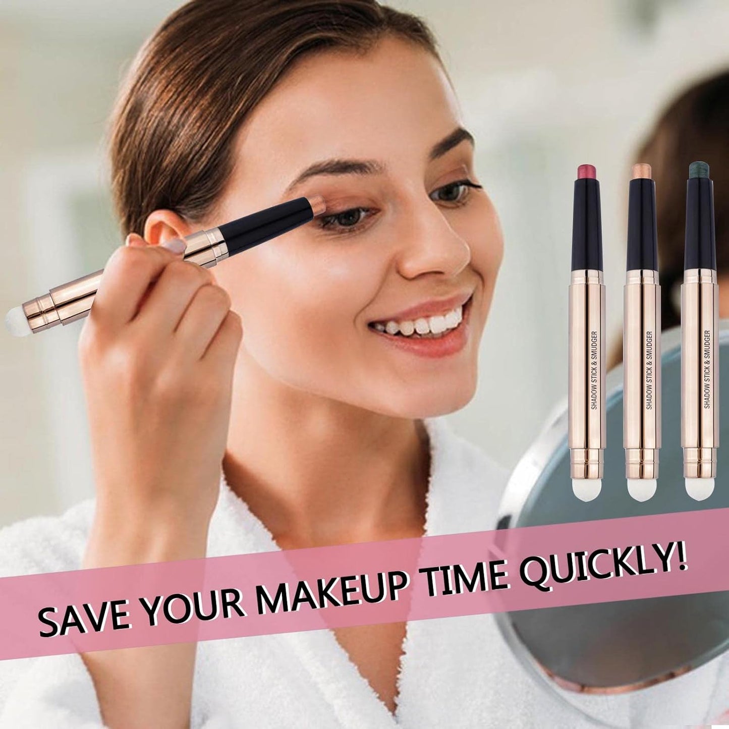 Black Eyeshadow Stick, Cream Smooth Shimmer Single Eyeshadow Pencil, Hypoallergenic Waterproof Long Lasting Eye Shadow Highlighter Stick, Blue Eye Primer Liquid eyeshadow Eye Liner(Black Shimmer #12)