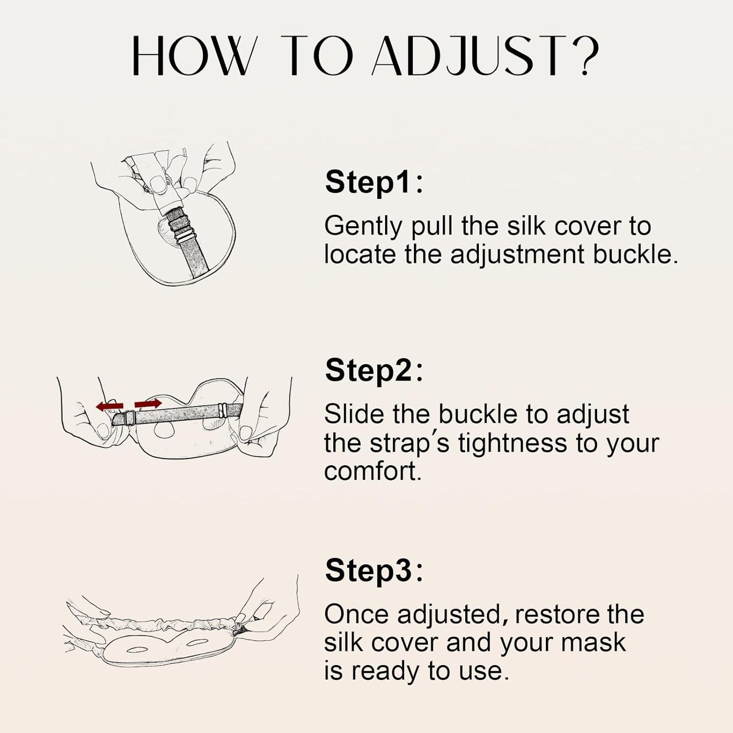 ZIMASILK Adjustable 22 Momme 100% Pure Mulberry Silk Sleep Mask, 3D Contoured Cup Eye Mask for Sleeping, Super Soft Breathable Blindfold, Perfect Blocks Light for Sleeping (Burgundy)