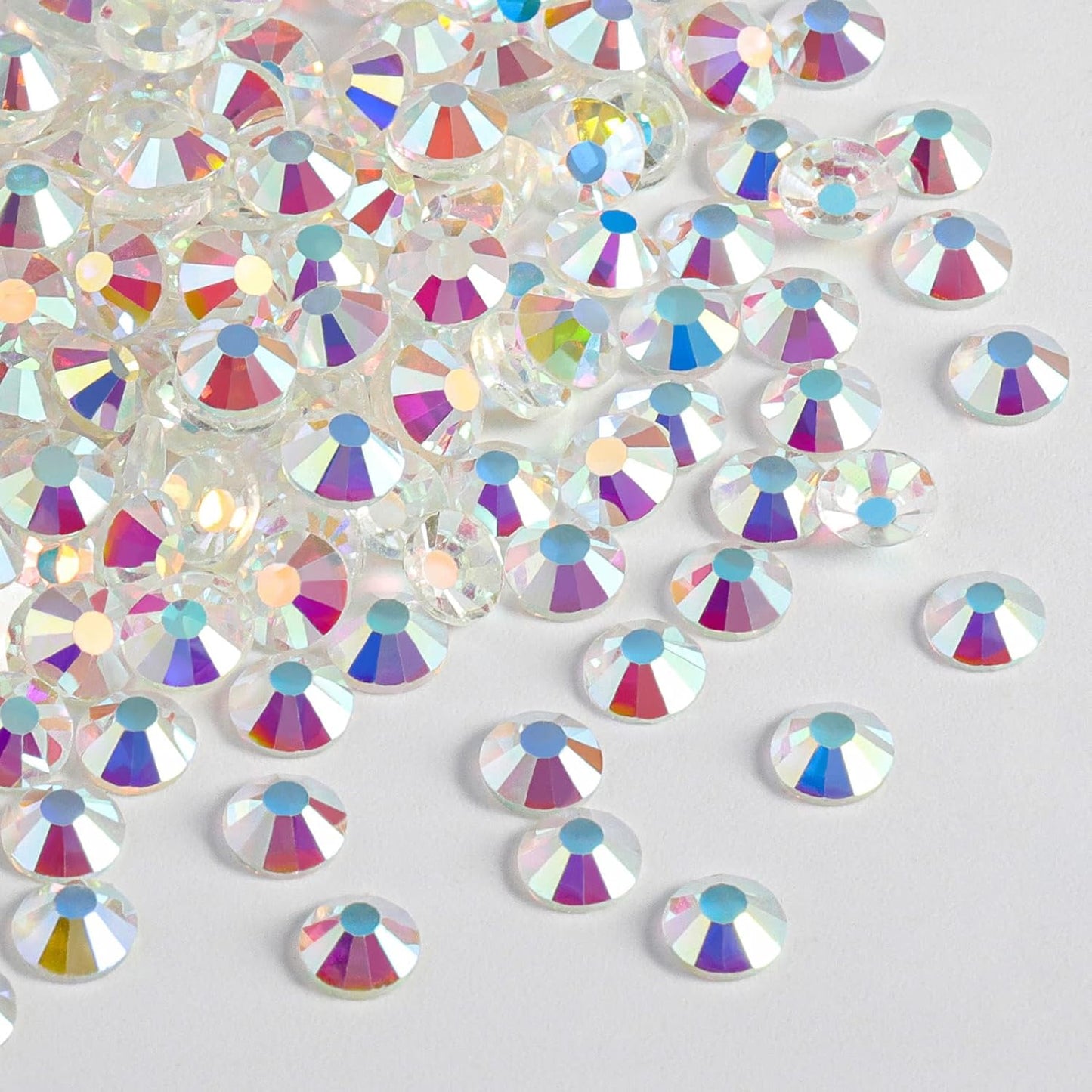 Beadsland 1440 Pieces Flat Back Crystal Rhinestones Round Gems,Transparent AB,SS6,1.9-2.1mm