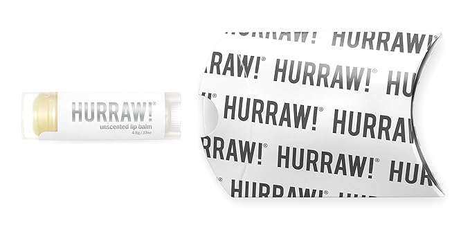 Hurraw! Unscented Lip Balm: Organic, Certified Vegan, Cruelty and Gluten Free. Non-GMO, 100% Natural Ingredients. Bee, Shea, Soy and Palm Free. Made in USA