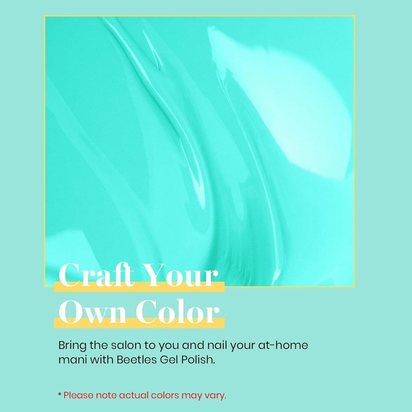 Beetles Gel Nail Polish Cascade Green Color Soak Off UV LED Nail Lamp Gel Polish 15 ml for All Season Gel Polish Nail Art Design Manicure Salon DIY Salon Gel