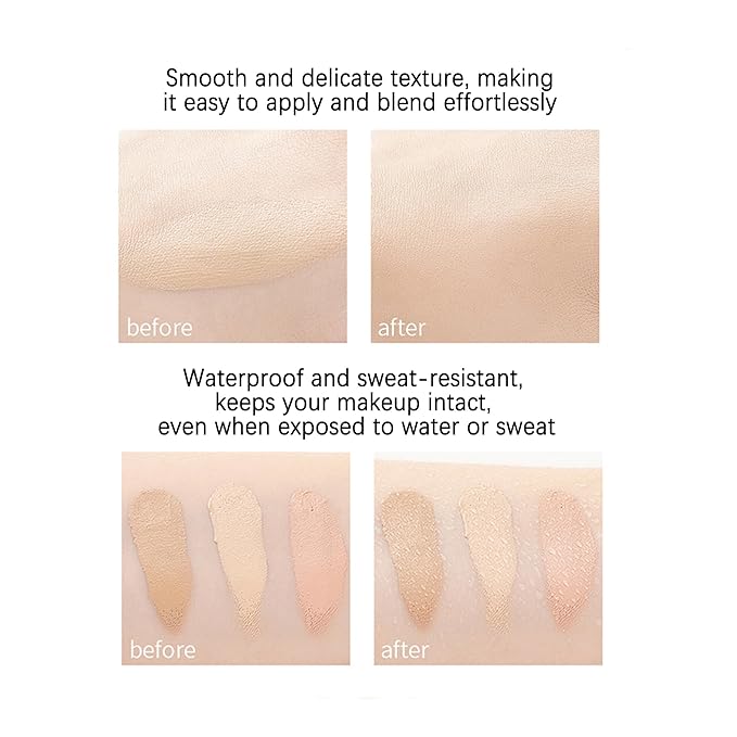 Mallofusa Single Color Face Makeup Concealer Foundation Palette Creamy Moisturizing Concealing 0.49oz (Natural)