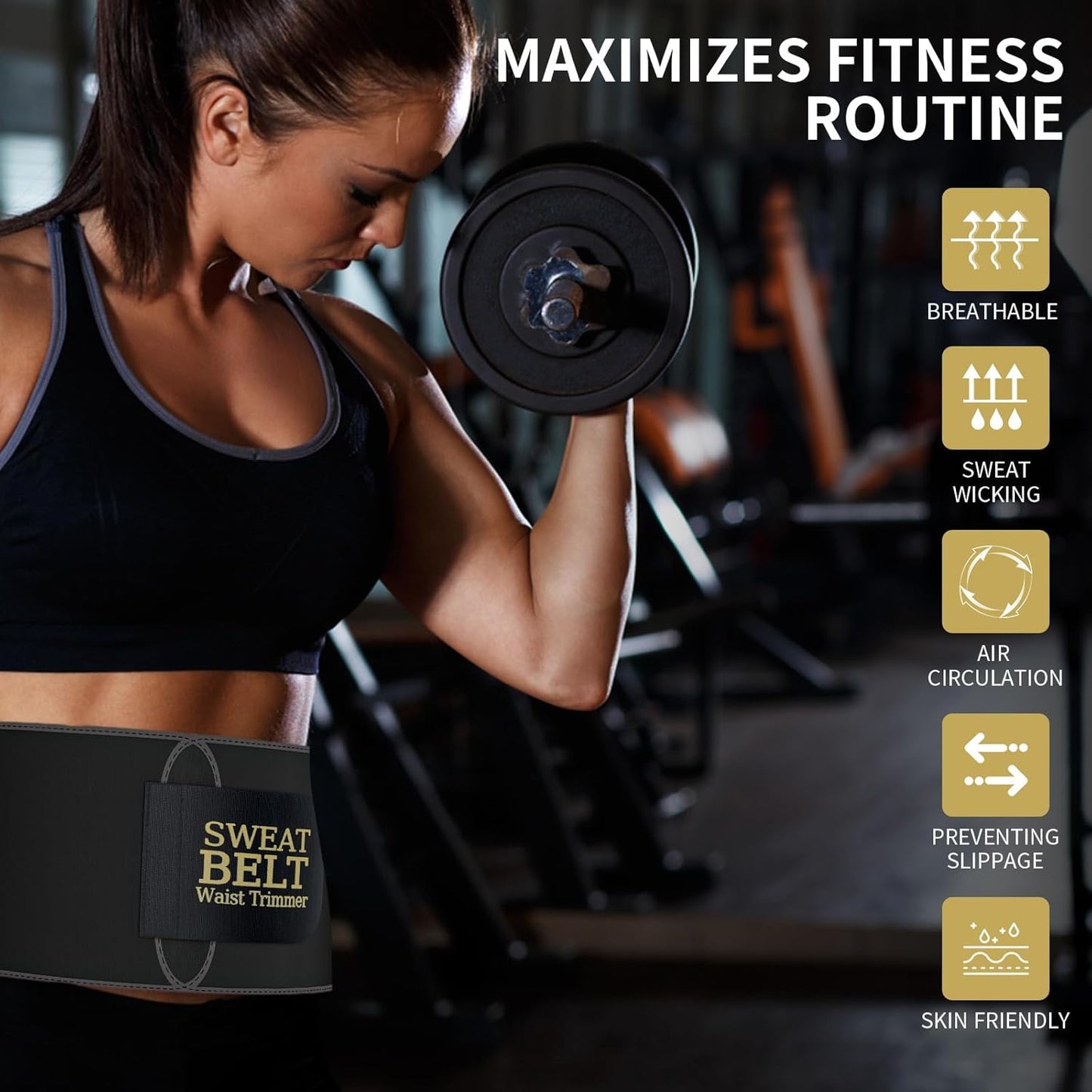 ZPP Waist Trainer for Women and Men, Neoprene Sweat Band Waist Trimmer Belt Slimming Stomach Wrap for Workout