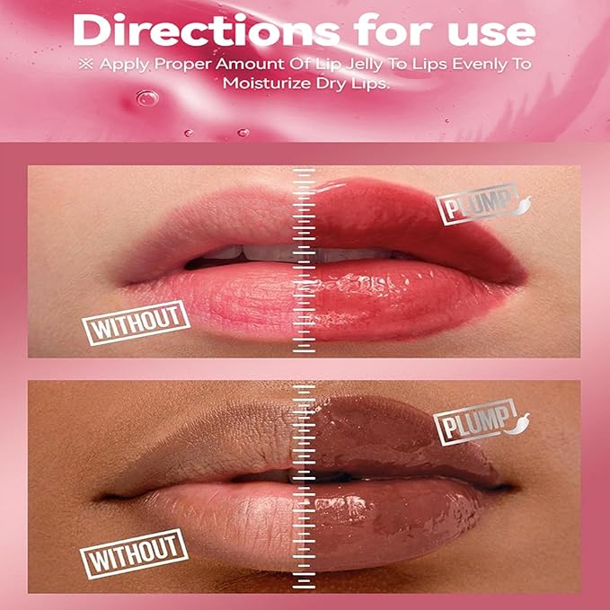 Lip Plumper Lip Gloss, Instant & Long-Term Lip Plumper, Roll On Lip Plumping Lip Gloss, Extreme Lip Plumper, Maximum Plump Extra Strength Lip Plumper for Women (#05)