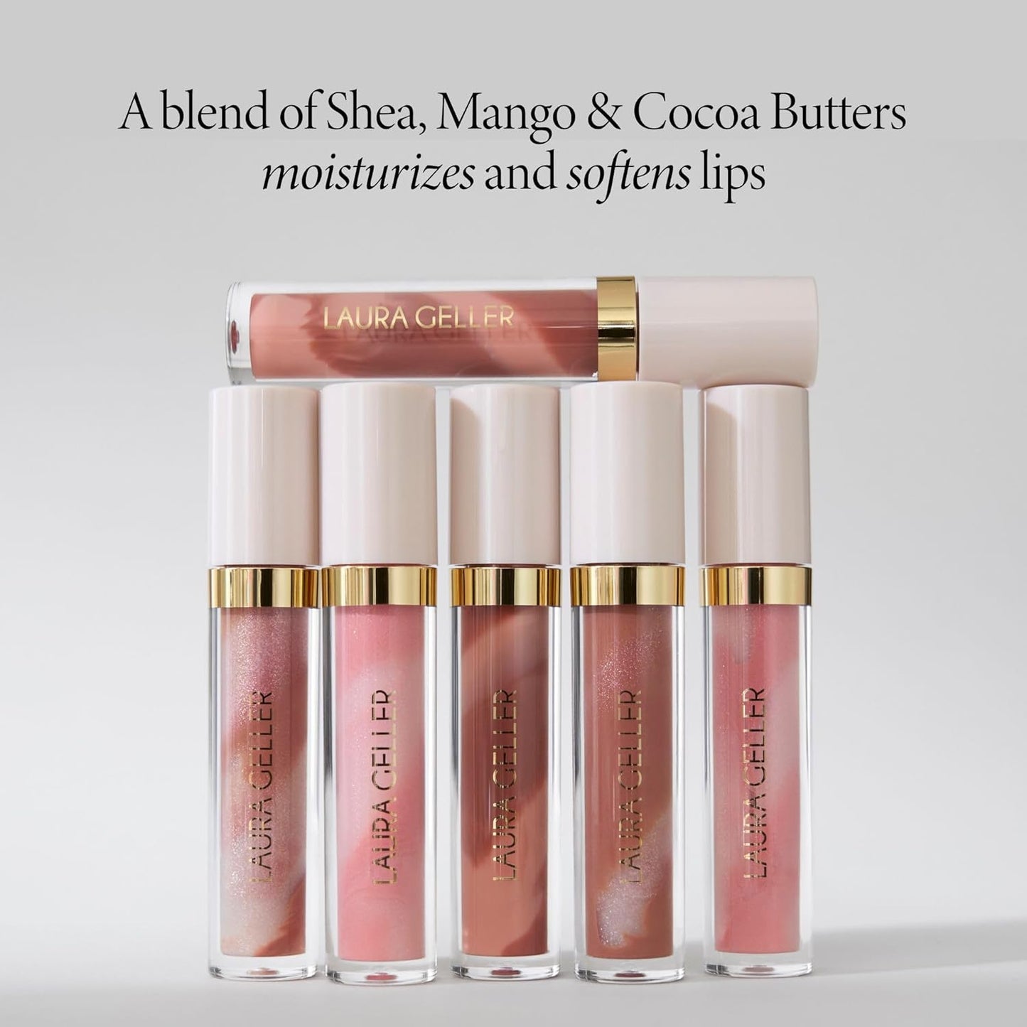 LAURA GELLER NEW YORK Italian Marble Glossy Lip Tint - Moisturizing Lip Gloss - Enriched with Shea, Mango and Cocoa Butters (03 Summer Paloma)