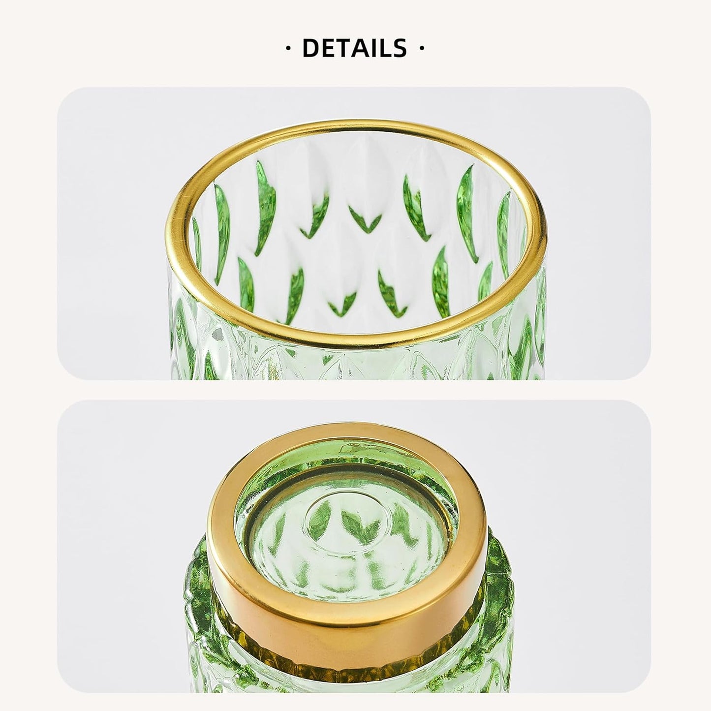 Makeup Brush Holder Organizer,Toothbrush Holders,Desk Pen Pencil Holder,Multifunctional Vintage Glass Brush Cup（A39-1-US）