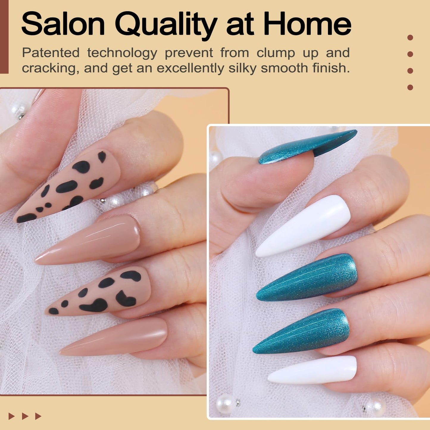 LAVENDER VIOLETS Dip Powder Nail Kit - 36 Colors Brown Green Blue Reflective Glitter with Dipping Powder Liquid Set and Nail Art Tool for Home Salon B5X1