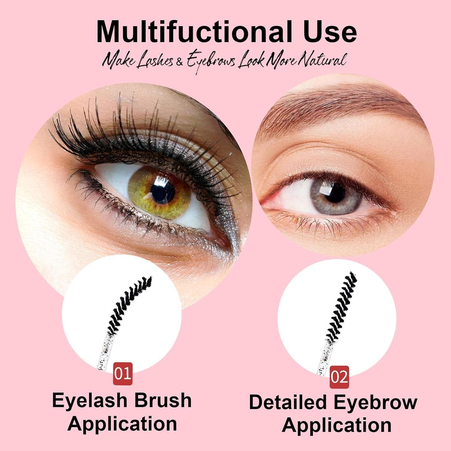 200pcs Skinny Mascara Wands Mini Eyelash Brushes Disposable Lash Spoolies Eyebrow Brush Spoolies For Eyebrows Eyelash Extension Supplies