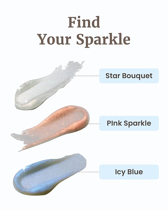 Glint Lipcerin (Icy Blue, 0.5fl oz) - Long Lasting Hydrating lip gloss with Shea Butter for a Natural Looking, Korean Skin care Ideal for Chapped, Dry, Cracked, or Damaged Lips