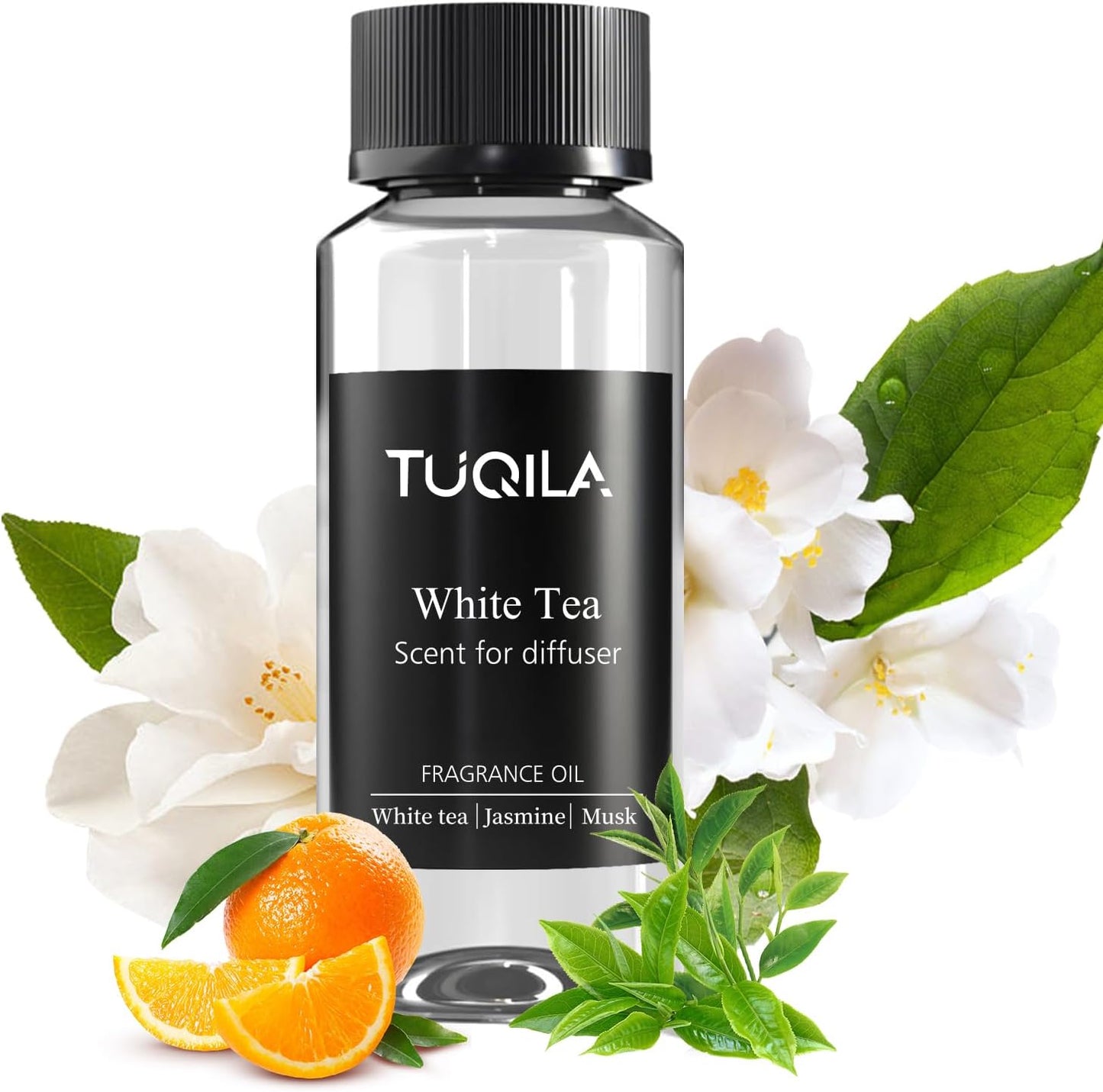 White Tea Essential Oil for Waterless Diffusers - 120ML Luxury Home & Car Air Freshener, Natural Aromatherapy Scent Refill for Office, Home, Car, Spa - Premium Aroma Scent Oils