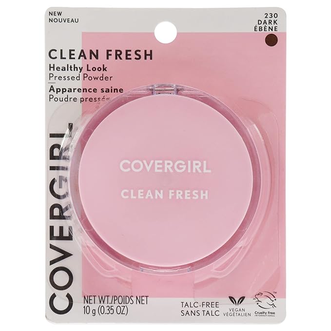 COVERGIRL Clean Fresh Pressed Powder, Dark, 0.35 Oz