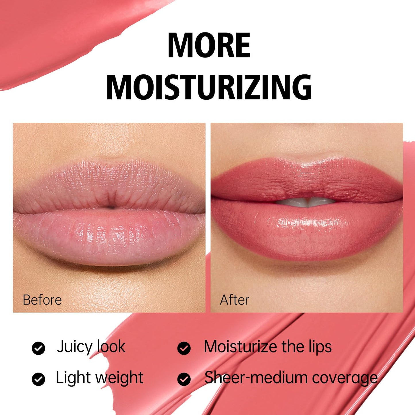 MAKI YIKA Moisture Dark Red Lipstick for Women Hydrate Lip Balm for Dry Cracked Lips Weightless Glossy Lip Color Juicy Finish,MA052 Dark Time