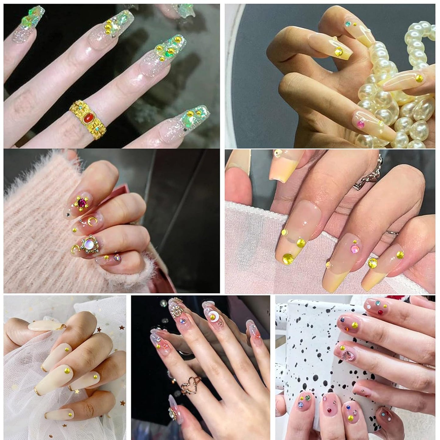 beadsland Flat Back Crystal Rhinestones Round Gems, Lemon Yellow (4.6-4.8mm) SS20/1440pcs