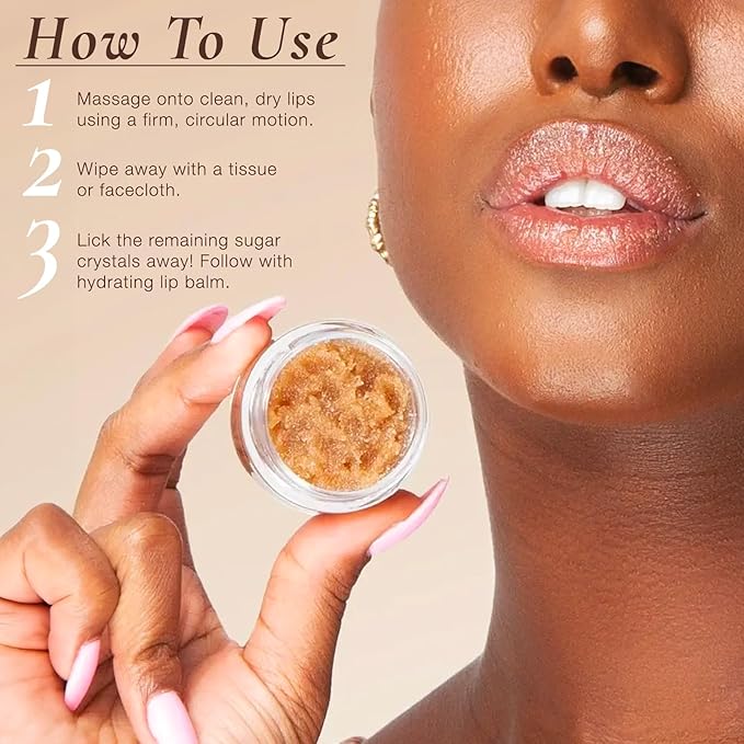 sara happ Sweet Clay Mask + Vanilla Bean Sugar Scrub Lip Duo, Exfoliating and Moisturizing Lip Treatments for Dry and Flaky Lips, Vegan (0.47 ounce and 0.5 ounce jars)